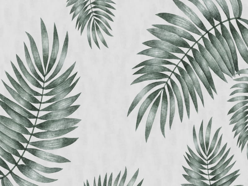 Fototapeta Pastellfarbene Palmblätter