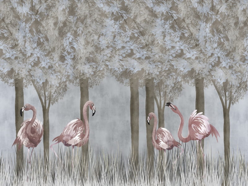 Fototapeta Flamingo im Garten
