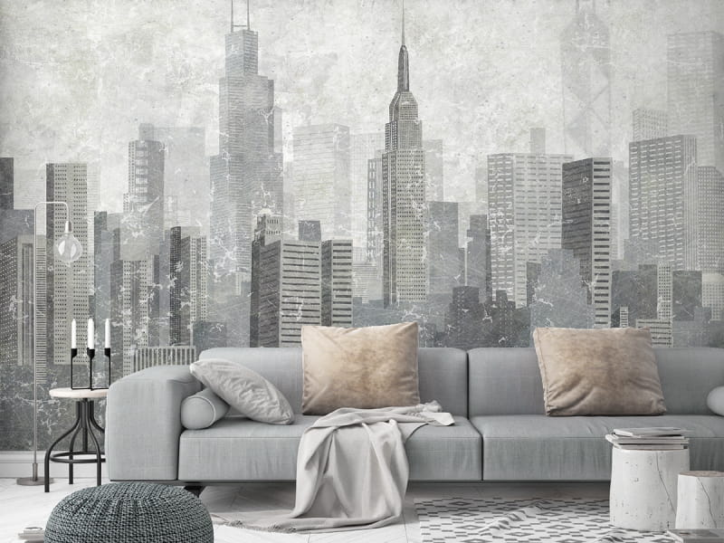 Fototapeta Schlafende Stadt we wnętrzu salonu