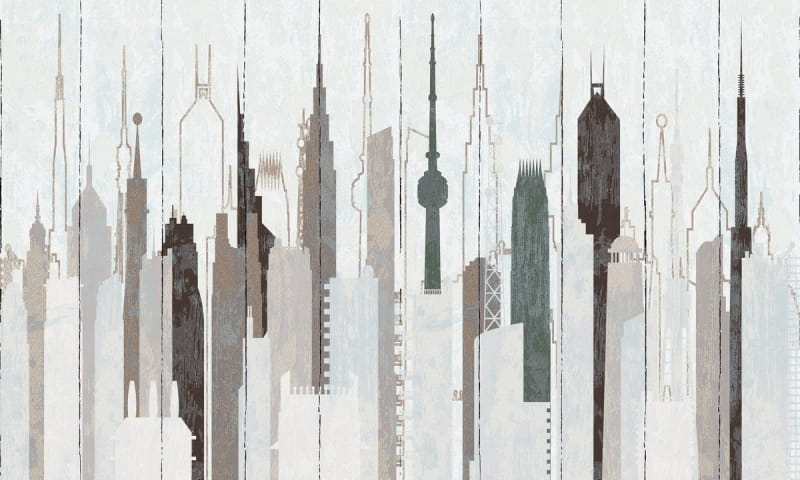 Fototapeta Megapolis-Zeichnung