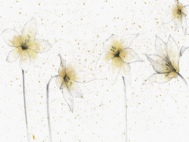 Fototapeta Goldene Dusche im Garten