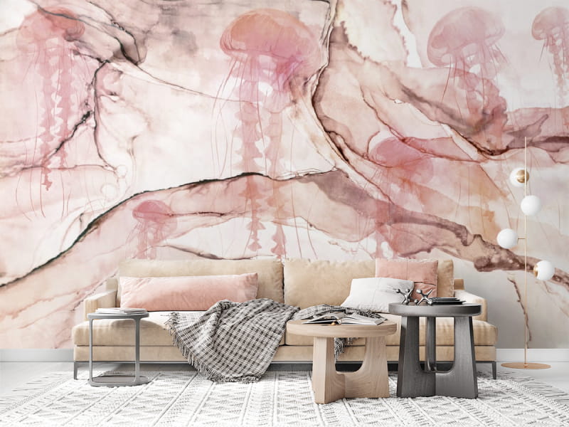 Fototapeta Rosa Qualle we wnętrzu salonu