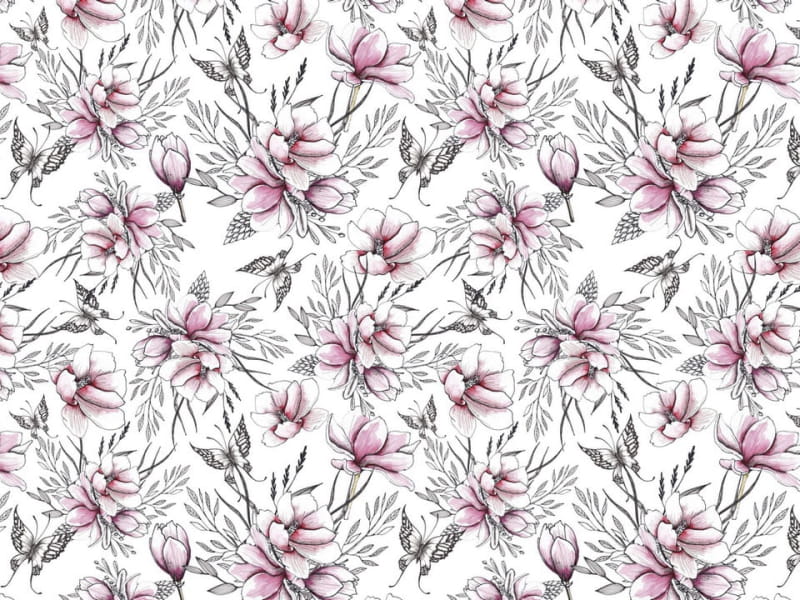 Fototapeta Blühende Magnolie im Morgengrauen