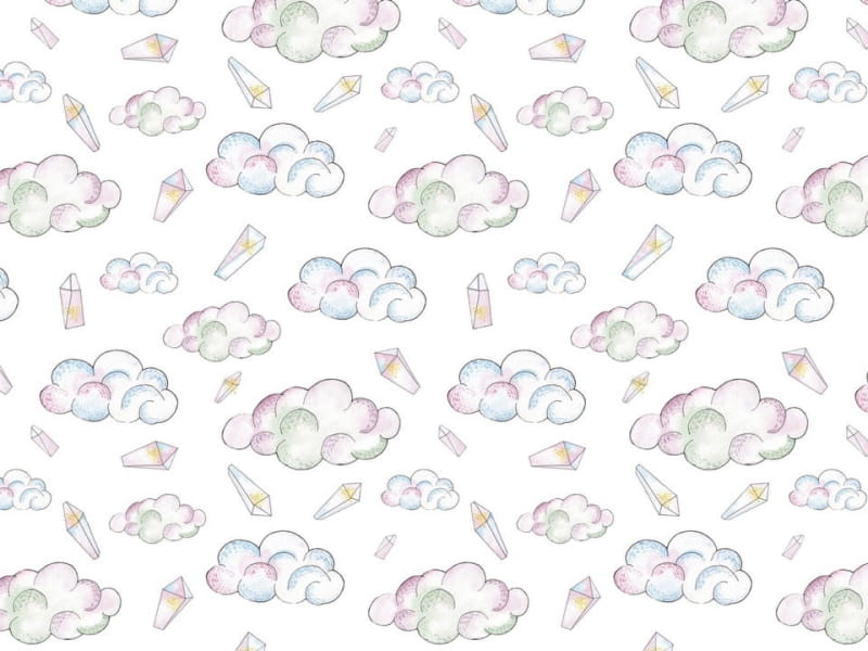 Fototapeta Regenbogenwolken mit Kristallen