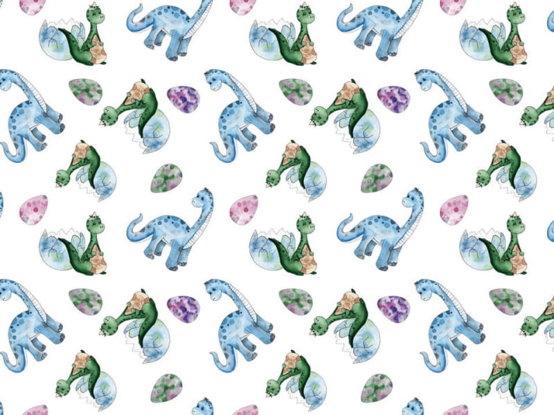 Fototapeta Niedliches Dinosaurier-Aquarell