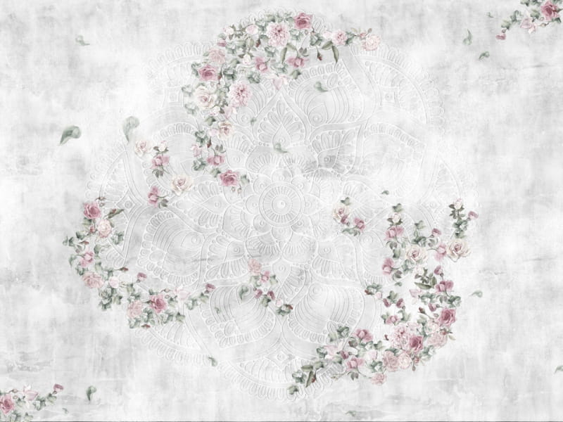 Fototapeta Helles Blumenmandala