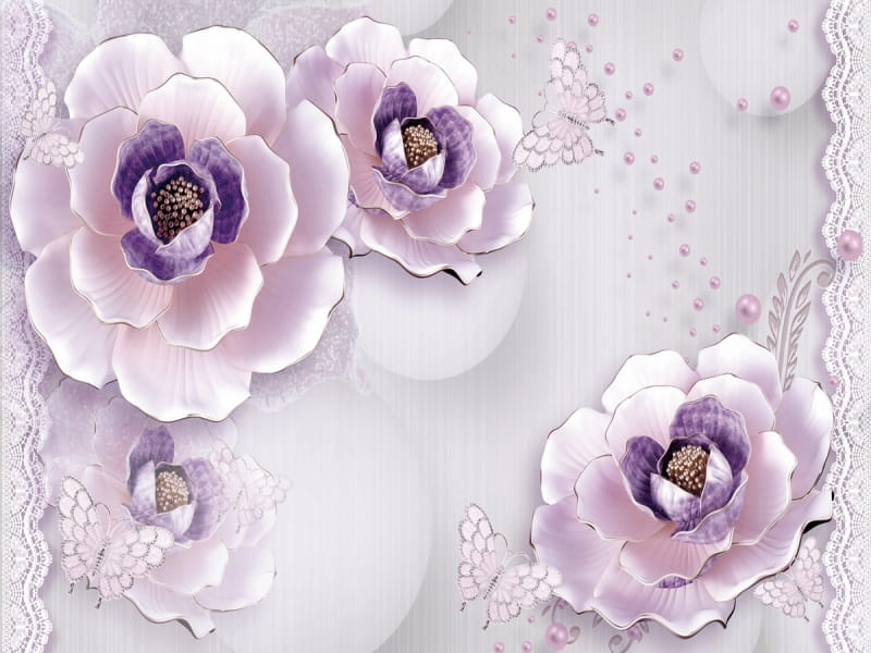 Fototapeta Lila Blumen 3D