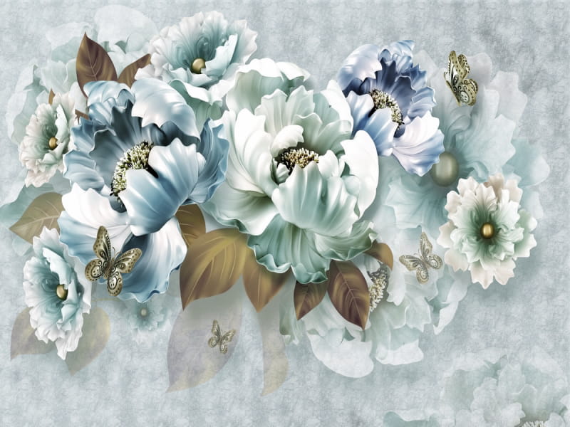 Fototapeta Königsblaue Blumen 3D