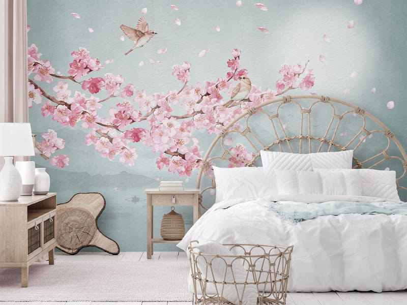 Fototapeta Rosa Blüte we wnętrzu sypialni