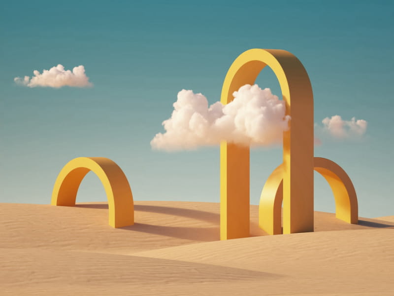 Fototapeta Bögen in der Wüste 3D