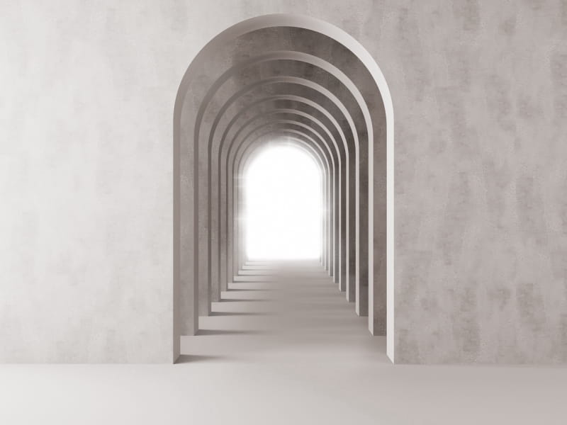 Fototapeta Langer Tunnel 3D