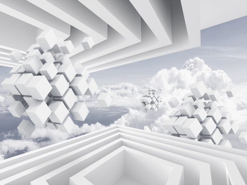 Fototapeta Würfel im Himmel 3D