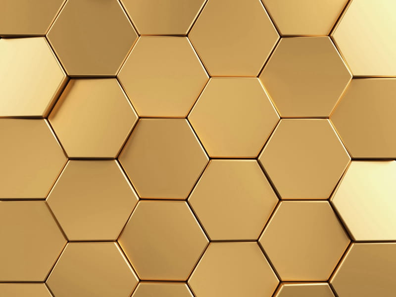 Fototapeta Goldene Wabe 3D