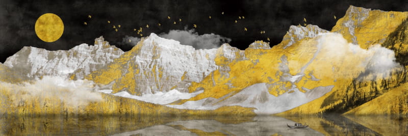Fototapeta Goldene Berge