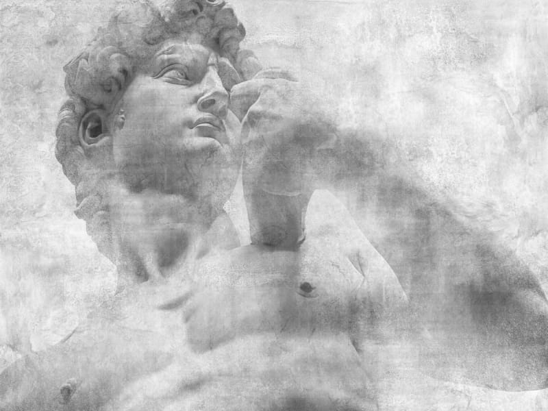 Fototapeta Skulptur von David, Fresko