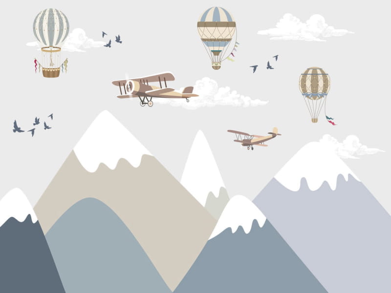 Fototapeta Flug über die Berge