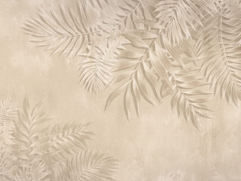 Fototapeta Palmbeige Blätter 
