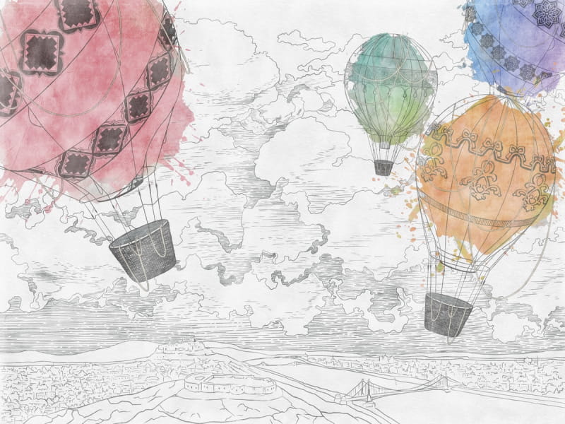 Fototapeta Farbige Luftballons