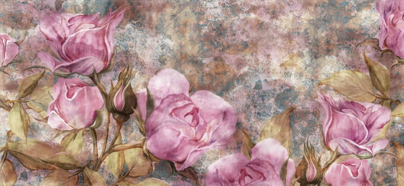 Fototapeta Rosa Rosen, Aquarell