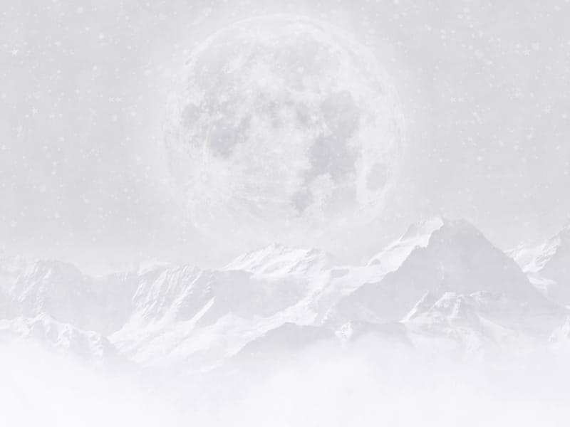 Fototapeta Mond über den Bergen, Zeichnung