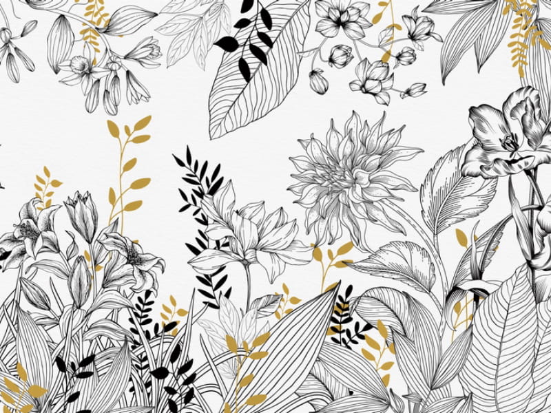 Fototapeta Große Blumen, Grafiken