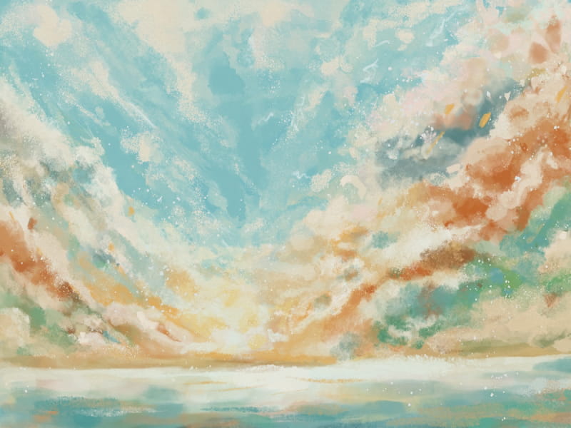 Fototapeta Regenbogenwolken