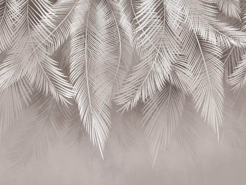 Fototapeta Beige Palmblätter