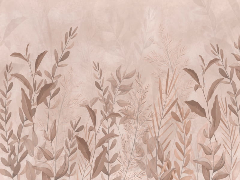 Fototapeta Beige Blätter, Zeichnung