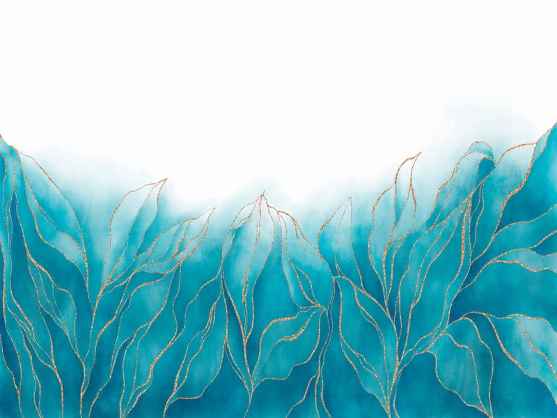 Fototapeta Blaues Laub, Stimmung