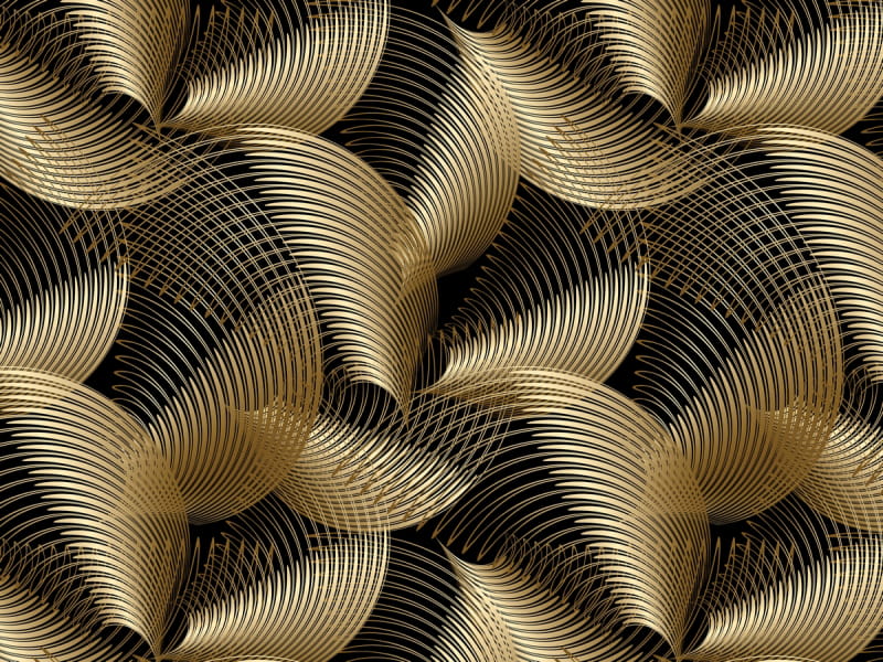 Fototapeta Goldene abstrakte Blätter