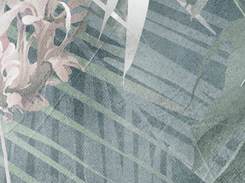 Fototapeta Palmblätter auf blauem f fragment # 1