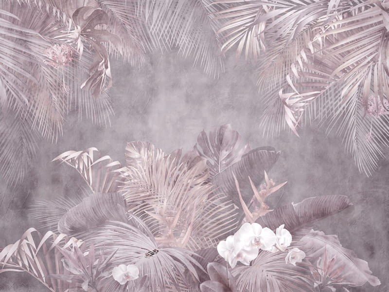 Fototapeta Palmblätter auf rosa Hintergrund