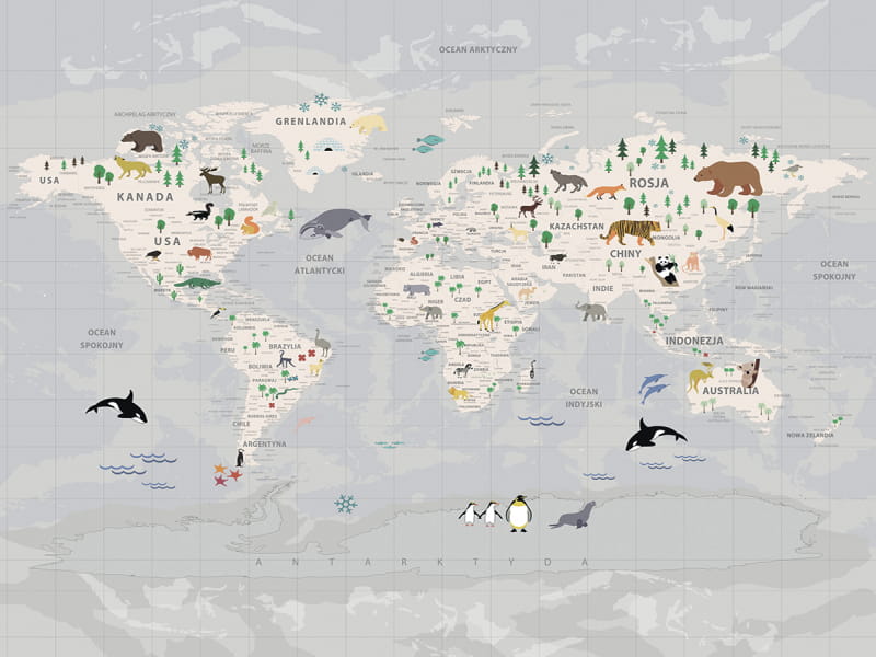 Fototapeta Tiere und Bäume