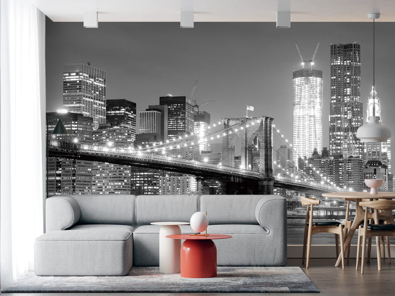 Fototapeta Monochromes New York we wnętrzu salonu