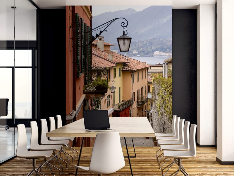 Fototapeta Straße in einem italienischen Dorf we wnętrzu biura