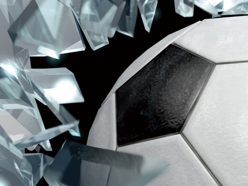Fototapeta Fußball und Glas 3D fragment # 1