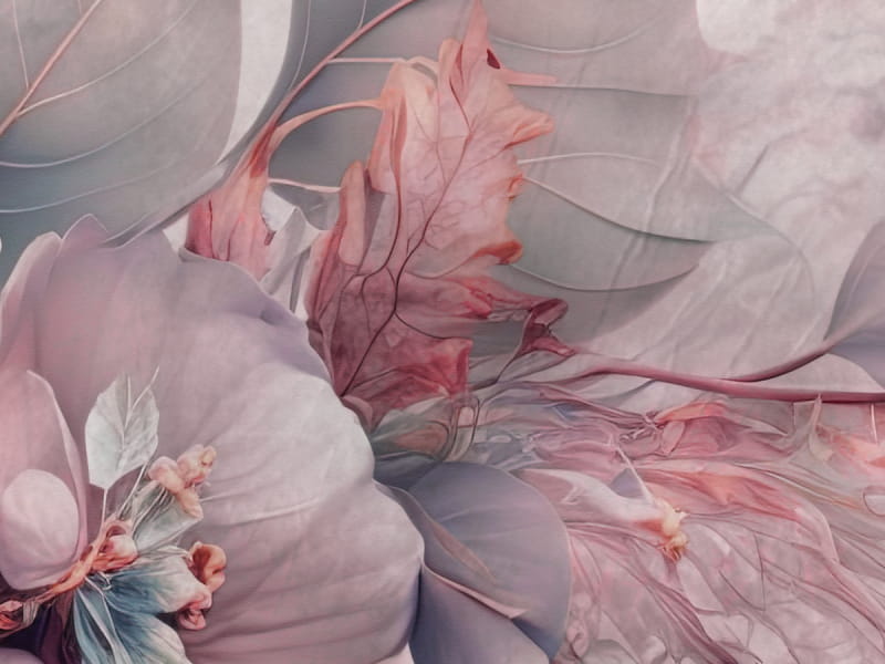 Fototapeta Romantische Blumen auf Rosa fragment # 1