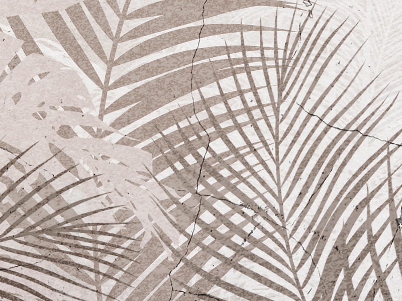 Fototapeta Exotische Blätter auf Beton fragment # 1