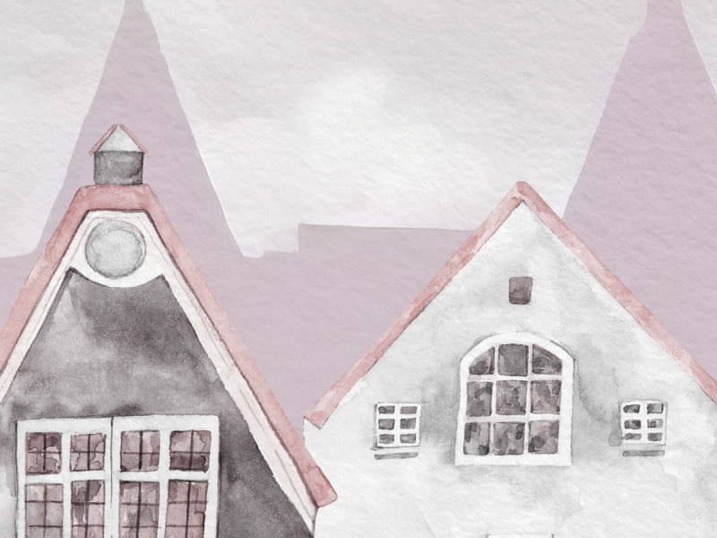 Fototapeta Märchenhaftes rosa Haus fragment # 1