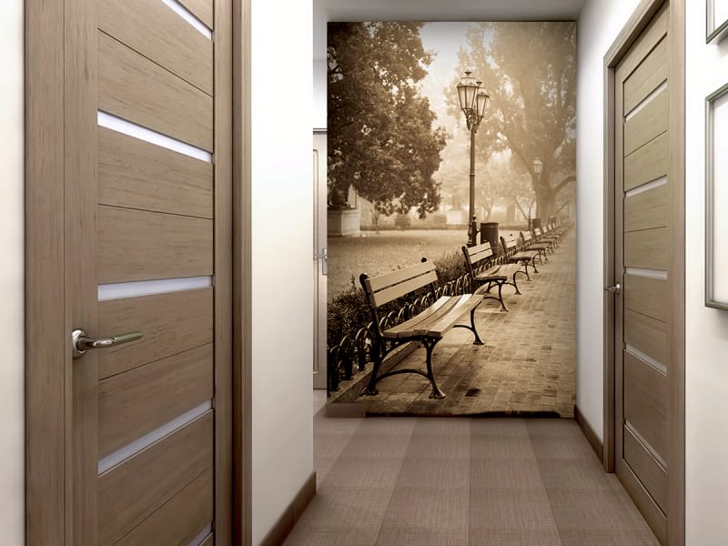 Fototapeta Parkbänke we wnętrzu przedpokoju