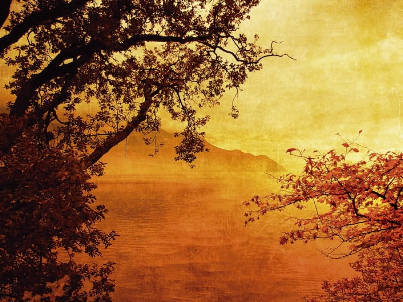 Fototapeta Ruhiger Abendsonnenuntergang