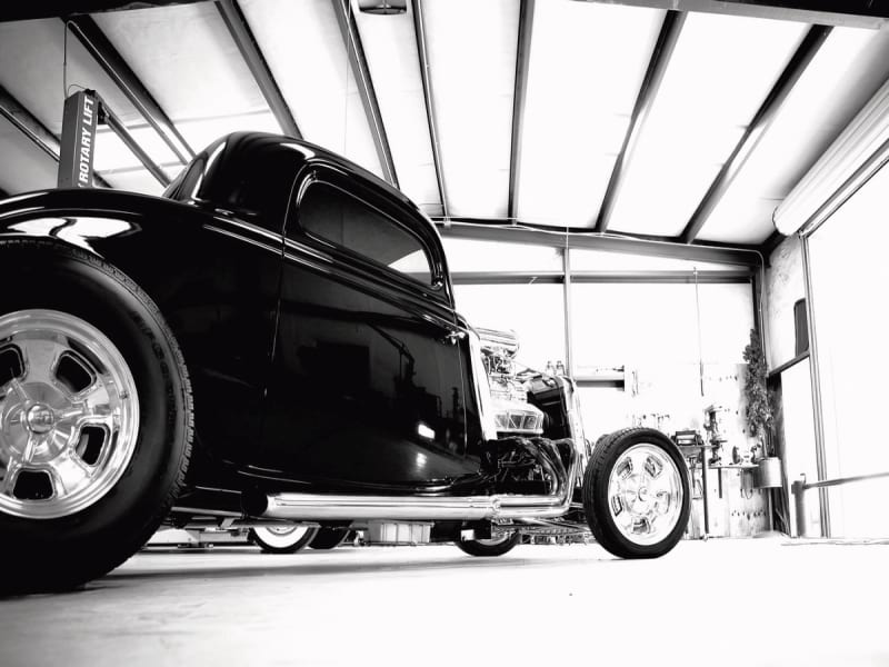 Fototapeta Schwarzer Hot Rod