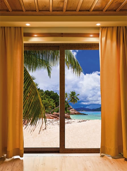 Fototapeta Tropischer Strand vor dem Fenster
