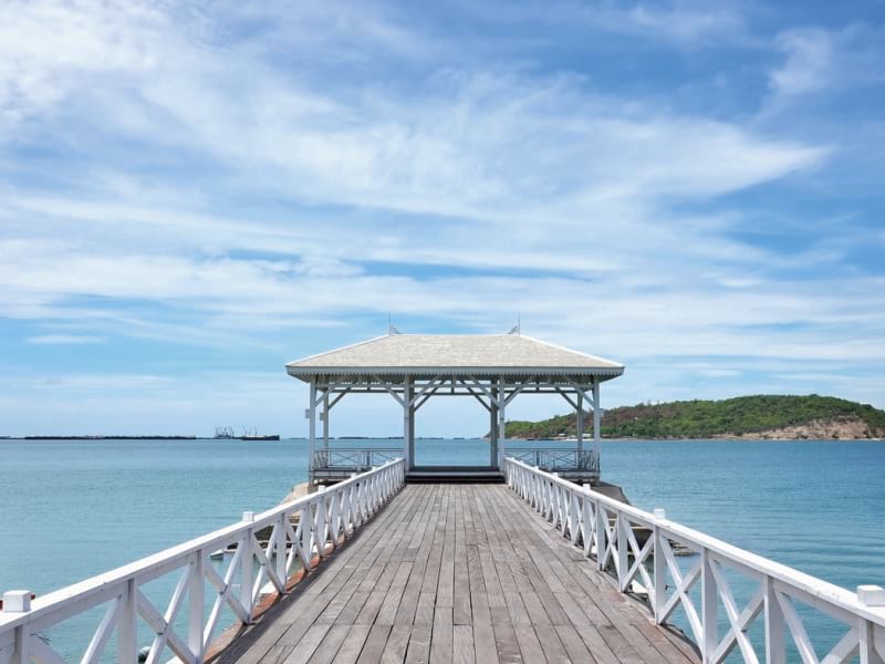 Fototapeta Weißer Pier