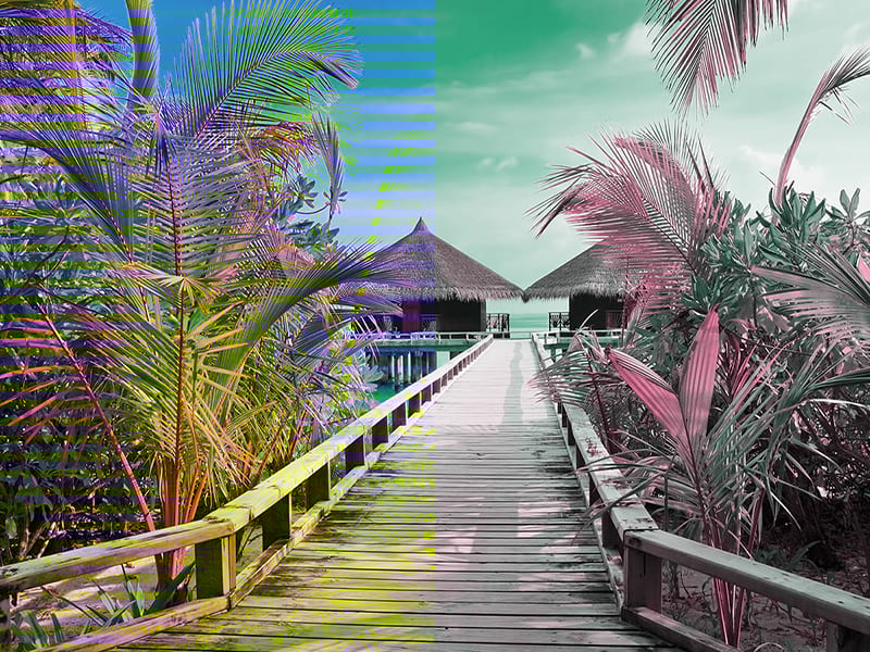 Fototapeta Bungalow am Pier