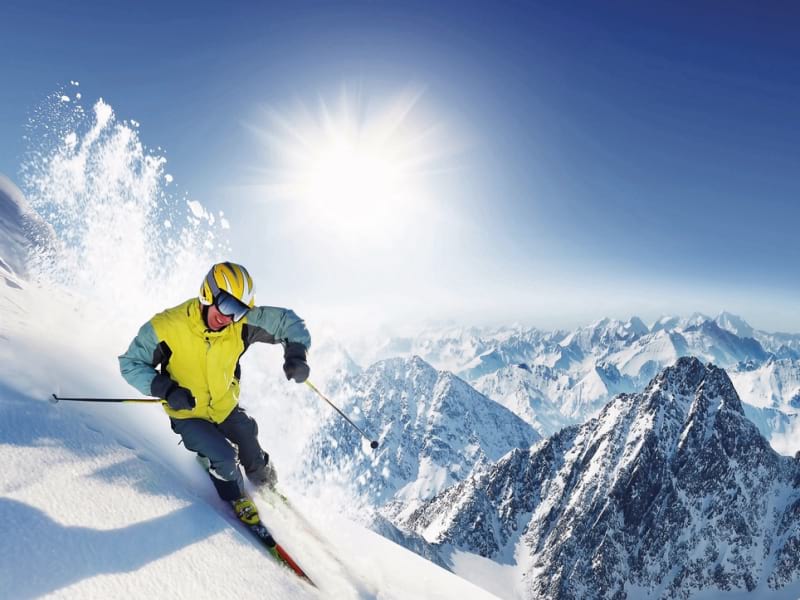Fototapeta Erfahrener Skifahrer