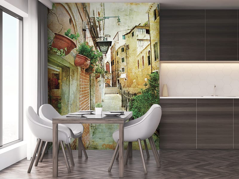 Fototapeta Malerische Straße in Venedig we wnętrzu kuchni