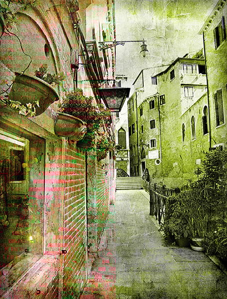 Fototapeta Malerische Straße in Venedig