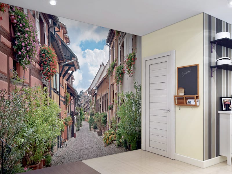 Fototapeta Blumenstraße in Europa we wnętrzu przedpokoju