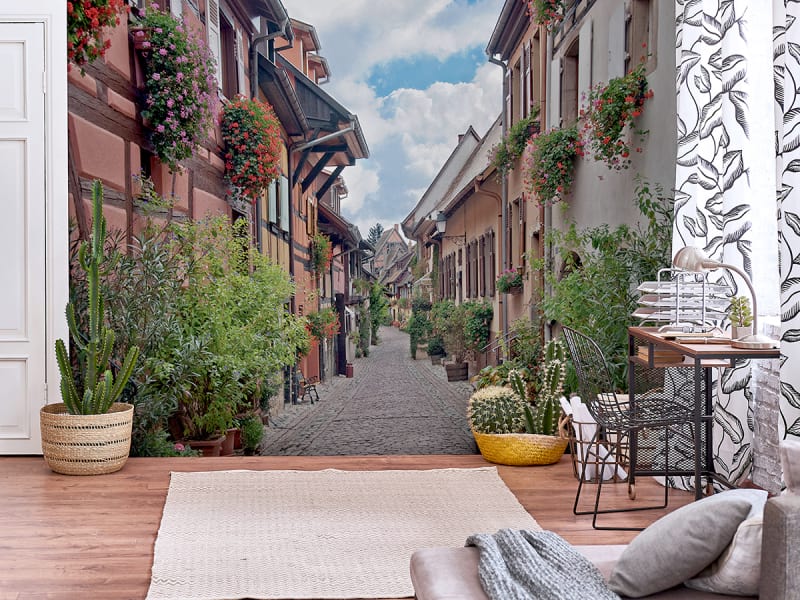 Fototapeta Blumenstraße in Europa we wnętrzu salonu